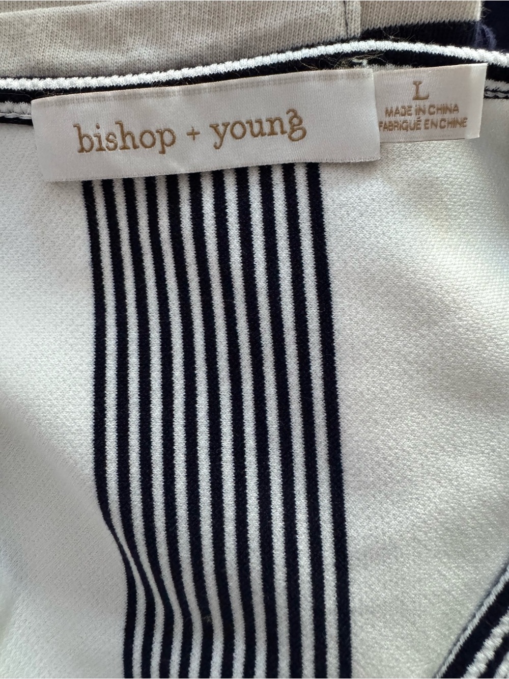 Anthropologie bishop + young Black and White Striped Twist-Front Top - Picture 10 of 13